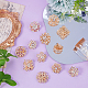 Gorgecraft 12 Uds 12 broches de flores de rhinestone de cristal de estilo JEWB-GF0001-36A-4