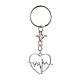 Valentine's Day Heart Alloy Pendant Keychain KEYC-JKC00625-01-1