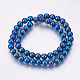 Electroplate Non-Magnetic Synthetic Hematite Beads Strands G-F585-C07-8mm-2