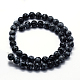 Naturschneeflocke Obsidian Perlen Stränge G-I199-36-4mm-2