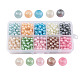 10 Colors Opaque Spray Painted Glass Beads DGLA-JP0001-06-6mm-1