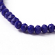 1 Strand Opaque Solid Blue Color Crystal Glass Rondelle Beads Strands X-EGLA-F048A-05-2
