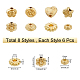 SUNNYCLUE 48Pcs 8 Style Alloy Beads FIND-SC0001-65-2