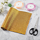 GORGECRAFT 53 x 8.3 Inch Glitter Leather Sheets Shiny Faux Leather Chunky Glitter Fabric Sheets Canvas for Hair Bows Jewelry Making DIY Sewing Crafts AJEW-GF0001-53C-6