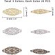 Pandahall elite 60 pcs 3 couleurs style tibétain fer ovale filigrane charme pendentif lien connecteurs pour boucle d'oreille collier bijoux bricolage artisanat fabrication IFIN-PH0024-01-2