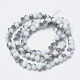 Chapelets de perles en verre opaque électrolytique EGLA-A034-P8mm-F16-2