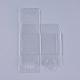 透明なプラスチックポリ塩化ビニール箱のギフト包装  防水折りたたみボックス  正方形  透明  15.7x10x0.1cm  箱：5x5x5センチメートル CON-WH0060-01A-2