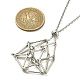 304 Stainless Steel Macrame Pouch Braided Gemstone Holder Pendant Necklace Making NJEW-TA00097-02-2