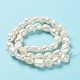 Naturales keshi abalorios de perlas hebras PEAR-Z002-10-3