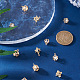 Gioielli pandahall 16 pz 4 ciondoli in ottone chiaro con zirconi cubici ZIRC-PJ0001-08-5
