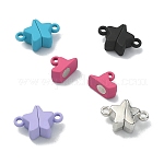 5 Sets 5 Colors Star Alloy Magnetic Clasps, for Pendants Necklaces Making, Mixed Color, 11x16x6mm, Hole: 1.5mm, 1 set/color