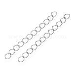 Удлинитель железной цепи, бордюрные цепи, без никеля , платина, 50 мм, ссылка: 5~5.5x3.5~4x0.5 mm