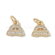 Латунные микропаве прозрачные подвески с фианитом KK-S367-13B