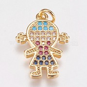 Латунные микро проложить кубического циркония подвески KK-I614-062G