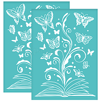 Wholesale OLYCRAFT 2pcs 8.6x11 Inch Wildflower Silk Screen Printing Stencils  Self-Adhesive Silk Screen Stencils Butterfly Bird Screen Stencils Reusable  Mesh Transfers for Painting on Wood T-Shirts Bags 