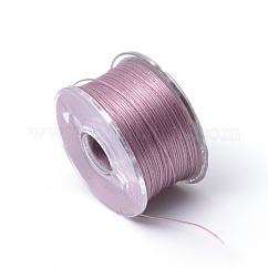Fili di bordatura di nylon rivestiti speciali per perline, rosa antico, 0.1mm, circa 50iarde/rotolo