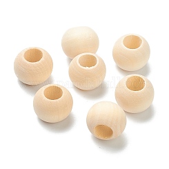 Wholesale Printed Natural Wood Large Hole Beads 
