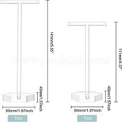 2 set di 2 espositori per gioielli in acrilico a forma di T&nbsp;AJEW-FG0001-63A