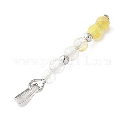 Подвески из граненого круглого натурального кварцевого кристалла&nbsp;PALLOY-JF03529-04