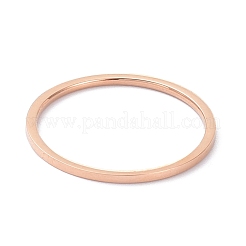 Anello da dito a cupola liscia lucida da 1 mm per ragazze donne&nbsp;RJEW-C012-02E-RG