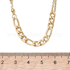 Collares de cadena mixta graduada de acero inoxidable 304&nbsp;NJEW-JN05986