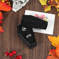 1 шт. бархатные коробки для колец в форме гроба на тему Хэллоуина&nbsp;VBOX-BBC0001-02