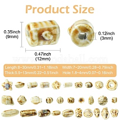 30шт 30 стиля фарфоровые бусины ручной работы&nbsp;PORC-CJ0001-27