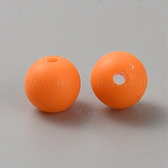 Акриловые матовые круглые бусины&nbsp;FACR-WH0001-06A-18