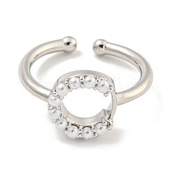 Anelli per polsini aperti da donna in ottone placcato a cremagliera&nbsp;RJEW-F162-01P-C