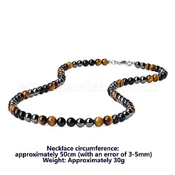 Collane con perline rotonde in ematite sintetica non magnetica&nbsp;YX5918-1