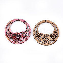 Pendentifs en tilleul imprimé&nbsp;WOOD-S045-023A