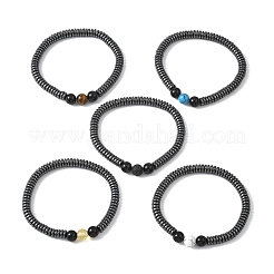 Женские браслеты из натуральных и синтетических бусин смешанного драгоценного камня&nbsp;BJEW-JB12843