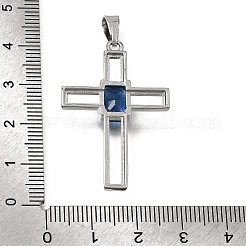 Anhänger aus Messing mit blauen Zirkonia-Pflastersteinen&nbsp;CU-CBA4BAF-01P