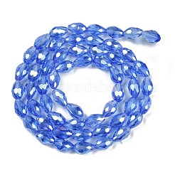 Transparentes perles de verre de galvanoplastie brins&nbsp;EGLA-N013-T4mm-B10