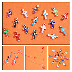 64 шт. 16-х цветные подвески из пластиковой эмали ccb CCB-PH0001-23