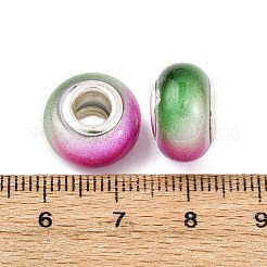 Двухцветные непрозрачные европейские бусины-рондель из смолы&nbsp;RESI-Z046-02