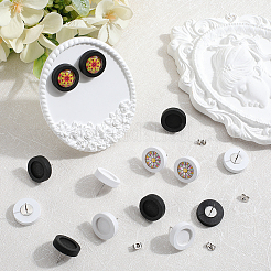 40 шт. 2-х цветная деревянная фурнитура для сережек-гвоздиков&nbsp;FIND-SC0012-22