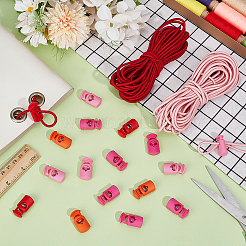 40 шт. 4-х цветные пластиковые пружинные шнуровые замки&nbsp;KY-PH0002-33A