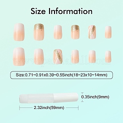 Пресс из АБС-пластика с полным покрытием на накладных ногтях&nbsp;DIY-CJC0006-15