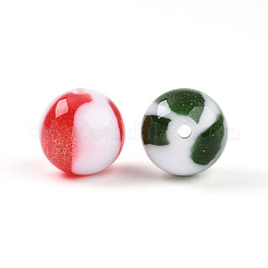 Двухцветные бусины из непрозрачной смолы&nbsp;RESI-N042-16mm-16