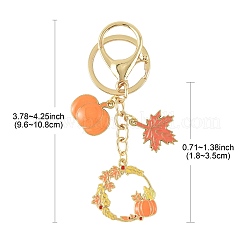 4 шт. 4 стиля брелоков из сплава и эмали ко Дню благодарения&nbsp;KEYC-FS00042-05