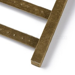 Legno a 3 livello rivestito con espositori per orecchini in velluto&nbsp;NDIS-Q027-04B