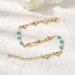 Браслет из латунных звеньев для женщин&nbsp;BJEW-K298-04G