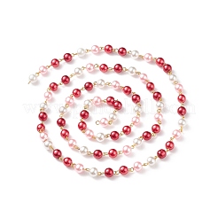 Catena di perle di vetro fatta a mano&nbsp;AJEW-JB01134-05