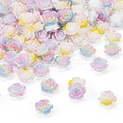 90 шт. 3-цветные трехцветные непрозрачные кабошоны из смолы&nbsp;CRES-TA0001-44