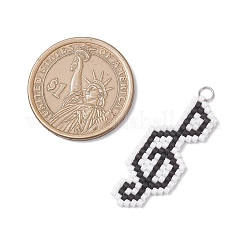 Подвески из стеклянных бусин в виде музыкальных нот&nbsp;PALLOY-MZ01052