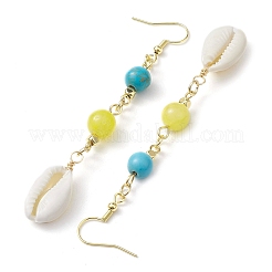 Женские серьги с подвесками из ракушек каури&nbsp;EJEW-JE05814