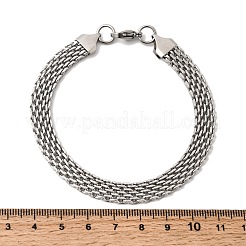 201 Edelstahl-Gliederarmbänder für Damen und Herren&nbsp;STAS-T077-20P-02