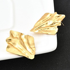 Серьги-гвоздики в форме ромба из нержавеющей стали 304&nbsp;EJEW-P312-02G