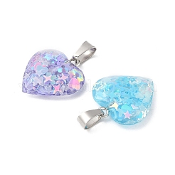 Подвески из светящихся смоляных блесток&nbsp;RESI-V006-01C-P